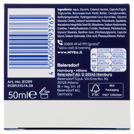 Nivea Q10 Anti-Rughe Power Crema Notte Extra Rigenerante Tutti i Tipi di Pelle 50 ml